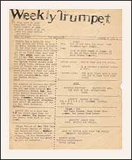 The Weekly Trumpet, a newspaper David created as a youngster